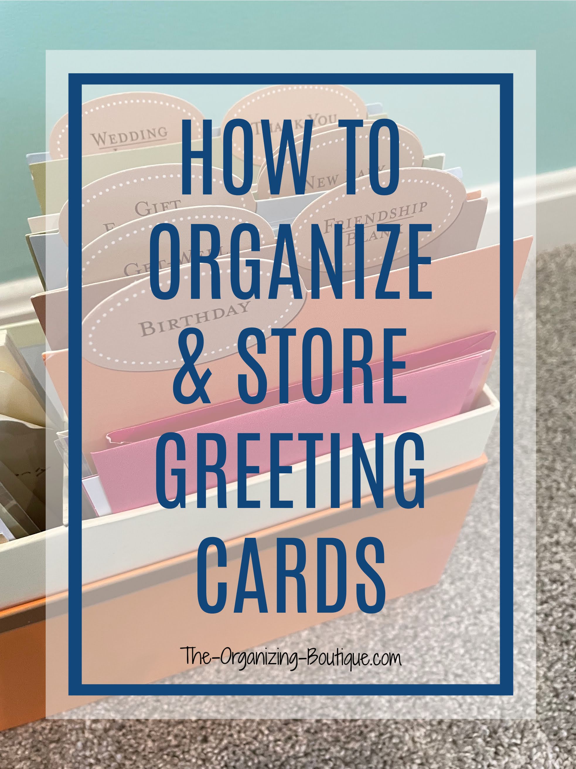 Looking for greeting card storage ideas? Here's the organizing process, awesome greeting card organizer products, upcycling ideas and more!