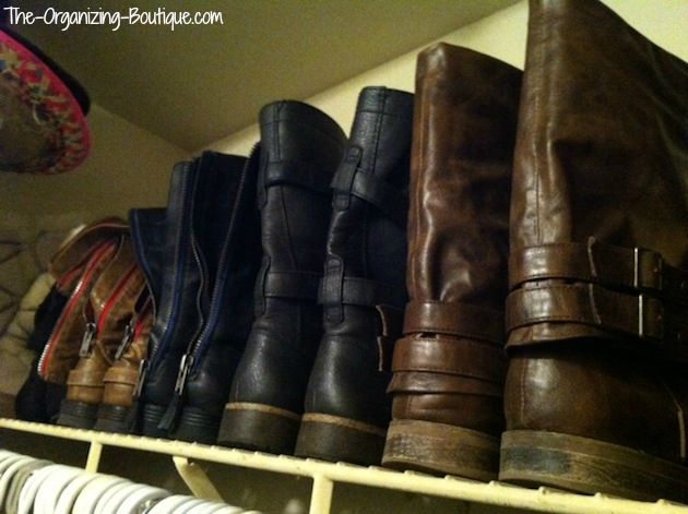 Looking for boot storage ideas like boot hangers? Here are some fantastic, easy tips on organizing your boots!