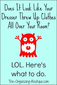 Does it look like a monster came in to your room and threw up clothing everywhere? LOL. Here's how to organize your dresser.