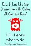 Does it look like a monster came in to your room and threw up clothing everywhere? LOL. Here's how to organize your dresser.
