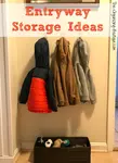 Looking for entryway storage ideas for kids' stuff? Then check this out!