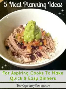 Looking for meal planning ideas? Quick easy dinner ideas? Planning what you will cook is the key to making easy dinners, reducing stress, saving time and money. Here are my top 5 tips!