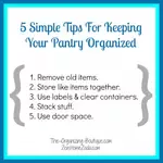 Here are 5 simple tips for getting the pantry storage cabinet under control.