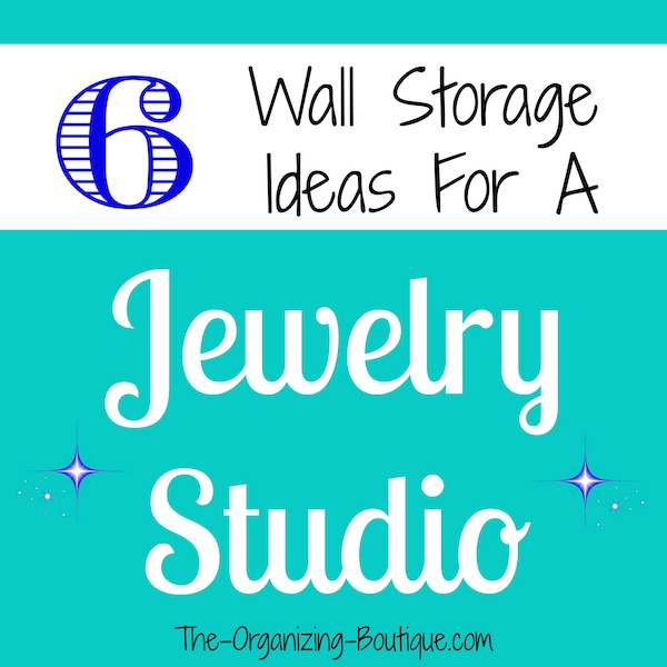 hanging jewelry organizers for a jewelry studio