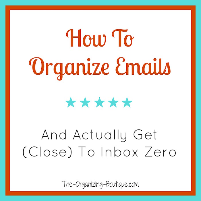 how to organize email