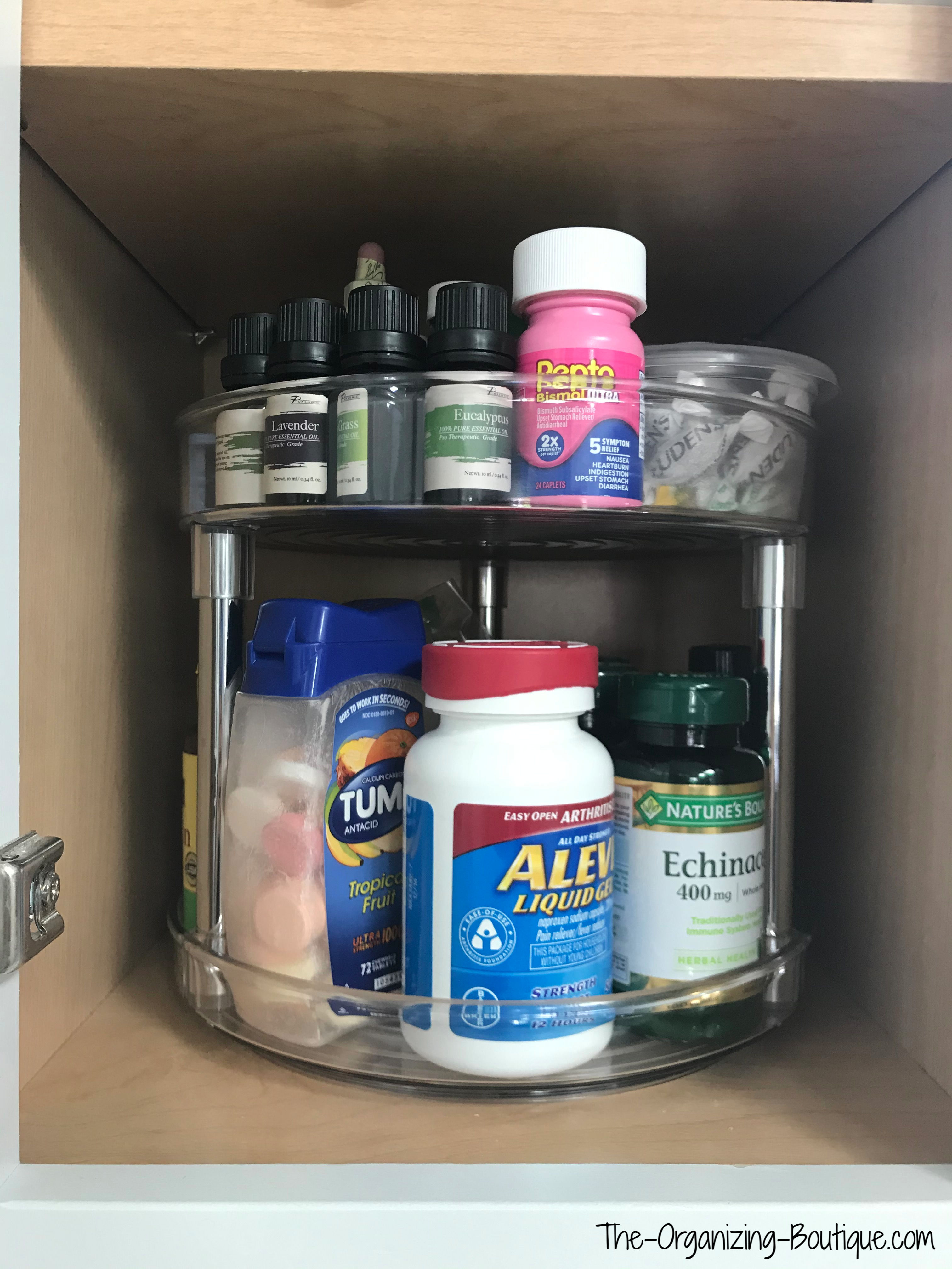 Medicine Cabinet Prescription bottle organizer