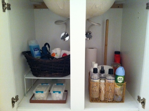 guest bathroom ideas for under sink