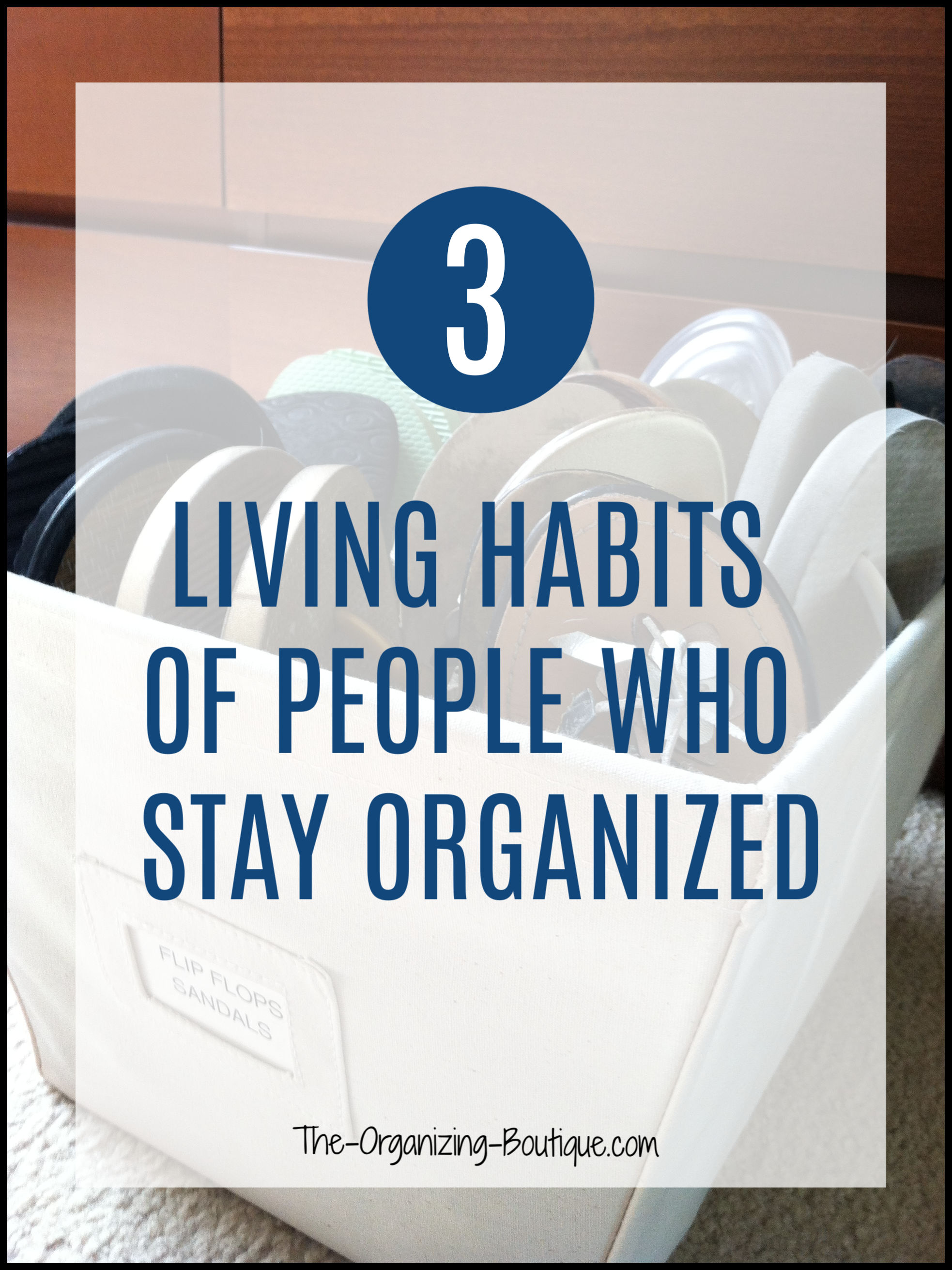 Living consciously involves organizing habits. Here are tips for creating an organized home one day at a time!