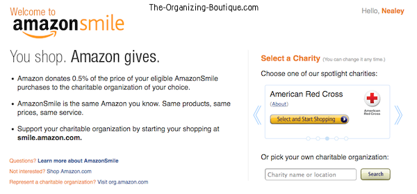 Have you heard of Amazon Smile? With this program, you can shop and donate for charity at the same time!