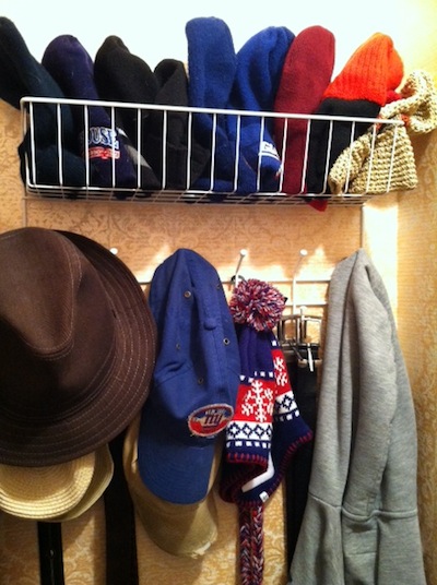 Baseball hats taking over your closet?! Here are some easy closet organizing ideas for convenient baseball cap storage.