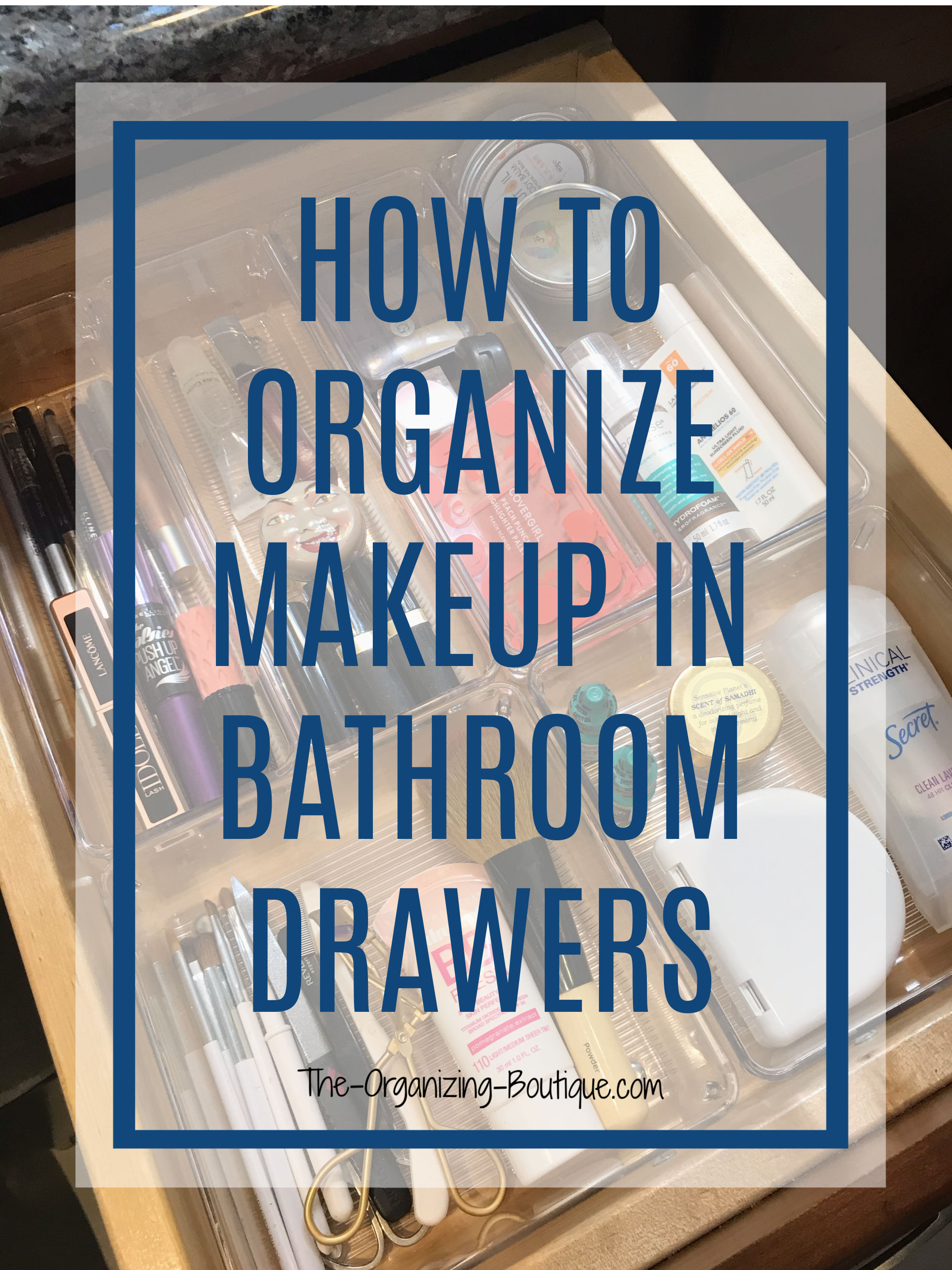 Looking for makeup drawer organizer ideas? Here are some options for getting the bathroom drawers in order.
