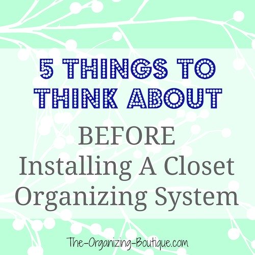 closet organizing systems