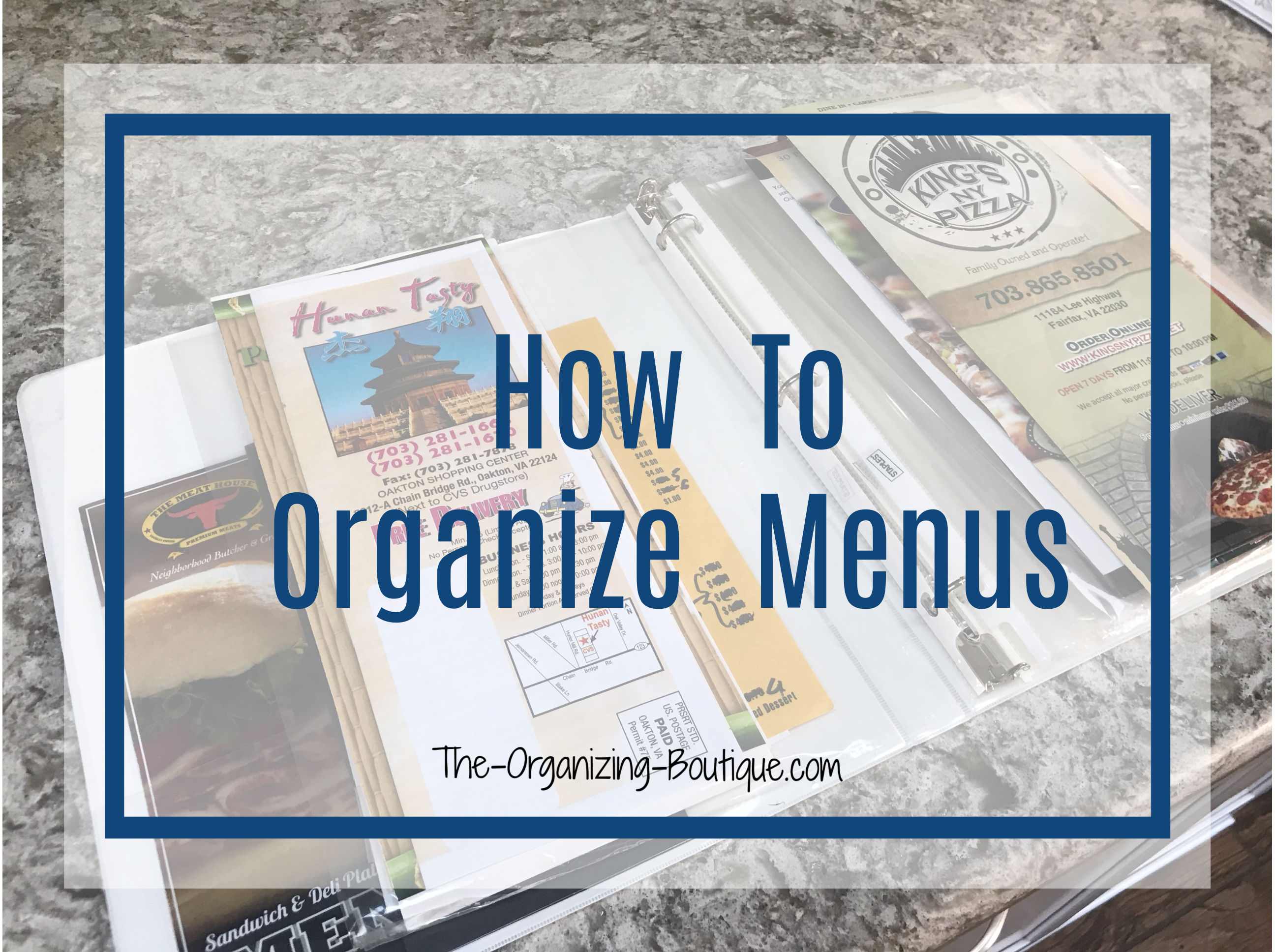 Here's how to organize take out menus and some great menu organizer product suggestions that will help you maintain kitchen cabinet organization. Enjoy!