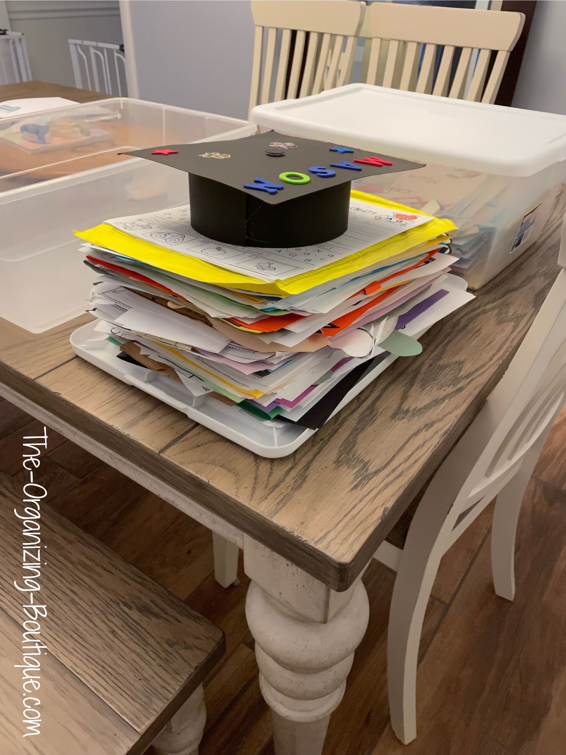 organize kids artwork