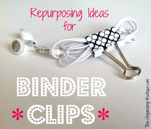 Looking for ways to recycle reuse reduce? Check out these repurposing ideas for paper clamps aka binder clips!