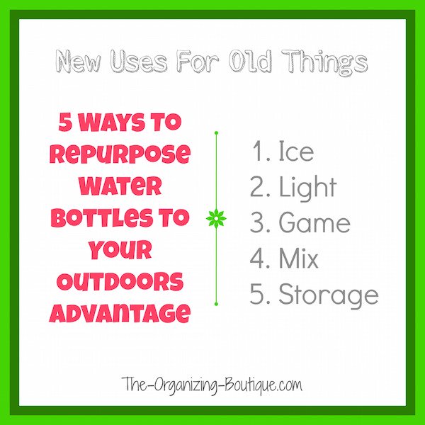 camping tips and tricks - repurpose water bottles